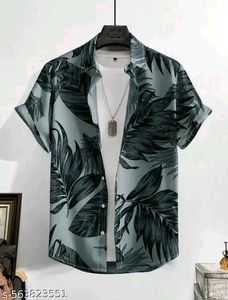 Leaf Print Casual Shirt