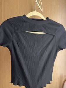 Sleek Black Crop Top
