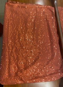 💥sequin saree - coral 💥