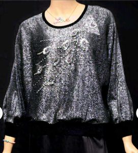 vintage feather sequins jumper sweater pullover