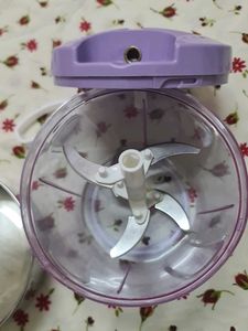 Purple Food Chopper With Still Bowl