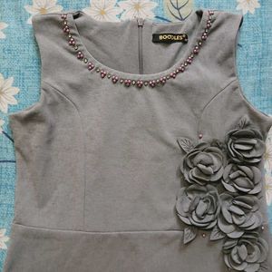 Elegant Silver Mini Dress