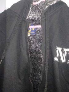 NY Black Zip-Up Hoodie