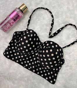 Polka Dot Bikini Top🫶🏻 ( detachable strap)