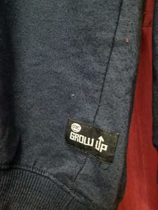 Navy Blue Turtleneck Sweatshirt