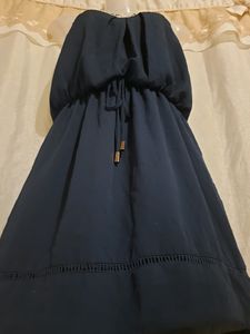 NAVY BLUE  SLEEVELESS DRESS
