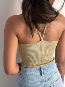 Zara Ribbed Halter Top