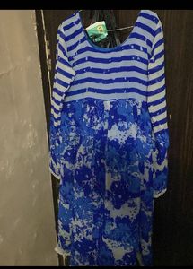 Blue Striped Dress