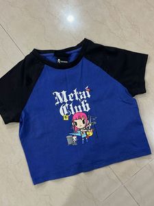 BONKERS NAVY BLUE BABY TEE