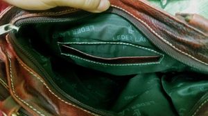 Vintage Leder Land Striped Leather Bag