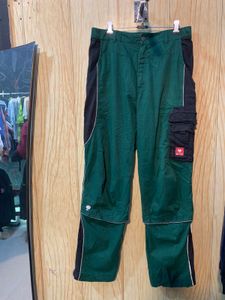 Green &amp; Black Workwear Pants