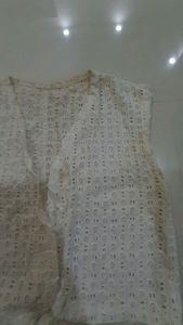 Cotton White Shrug