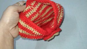 Red Crochet Baby Hat