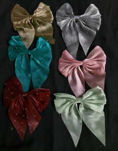 Cute Organza Bow Clip 🎀 (Set of 6pcs)