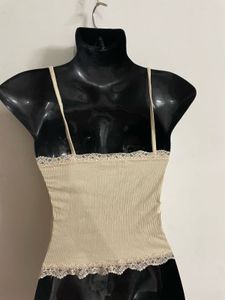 Ribbed Lace Cami