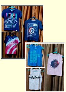 Combo Of 6  Tshirt For 7 To 8 Year Boys
