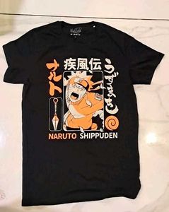 Black Men's Printed T-shirt (Naruto)