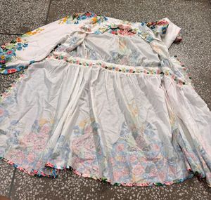 Floral Print White Dress