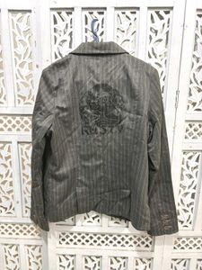 Rusty Striped Corduroy Blazer A