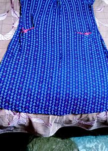 Blue Anchor Print Dress