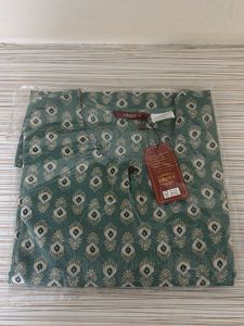 Green Printed Kurti With Tag And Free Earrings