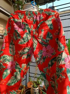Multicolour Trouser Beach Print