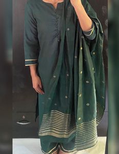 Green Kurta Set & Dupatta