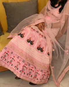 Pink Embroidered Lehenga Choli Set