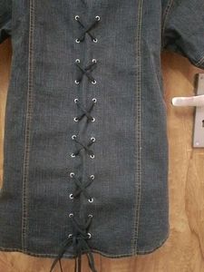 BEAUTIFUL ❤️ 💖 Corset Detail denim shirt