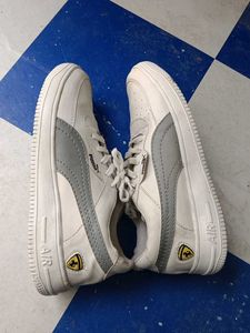 Puma White Leather Sneakers