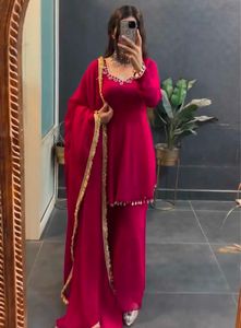 Elegant Saiyaara (Hot Pink Sharara) Suit