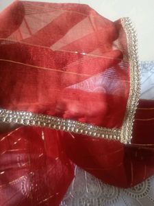 Fancy Dress For Women Dupatta, Dark Orange Colour.