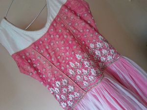 Heavy Net Gown (Pink &amp; White)