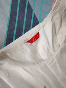 Orange &amp; Cream Kurti With Leggings