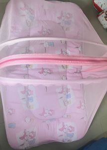 Pink Bunny Baby Bed With Mosquito Net