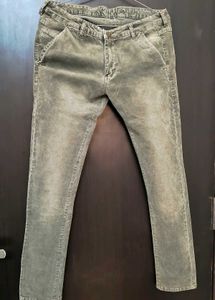 Olive Green Denim Jeans