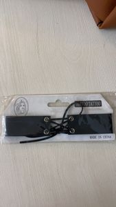 Black Lace-Up Choker
