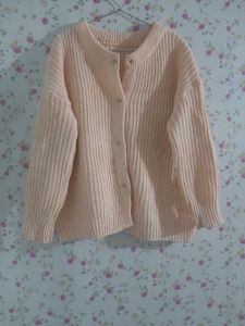 Peach Knit Cardigan
