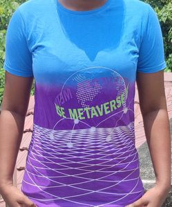 Never-Worn Slim Fit Ombre T-Shirt – Blue & Purple