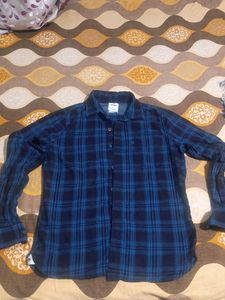 Blue Plaid Flannel Shirt