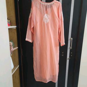 Elegant Peach Kurta (coins not accepted)