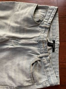 Sky Blue Mid Waist Boyfriend Fit Denim