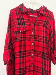 Red Plaid Flannel Shirt