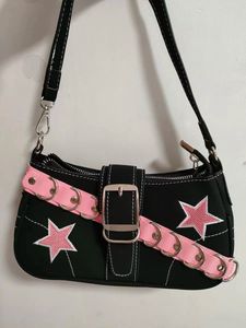 Stargirl Office Siren Y2K Black pink Chain Handbag