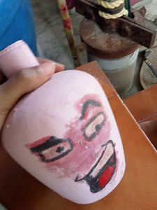 Funny Face Pink Vase