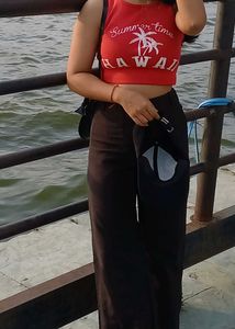 Red Hawaii Crop Top