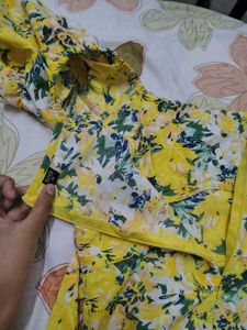 Floral Yellow Midi Dress