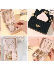 Pink Travel Jewelry Organizer