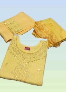 Yellow Embroidered Kurta Set