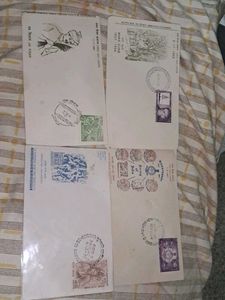 4 INDIA POST First Day Covers (1960s)